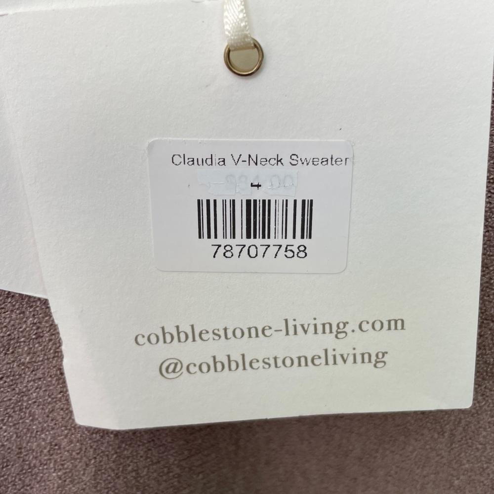 Cobblestone Living Tan Knit Sweater OS Women’s - Picture 4 of 8
